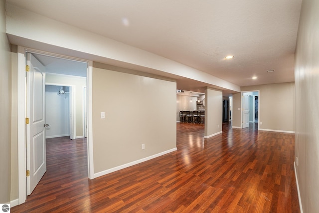 interior space featuring dark hardwood / wood-style floors