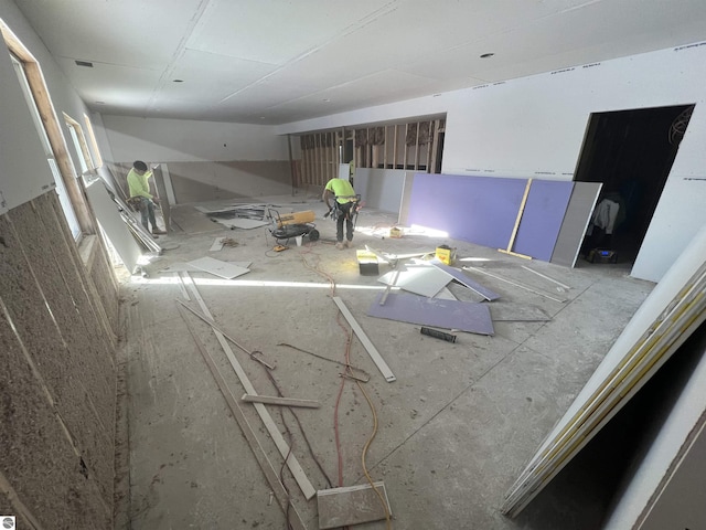 view of unfurnished dining area