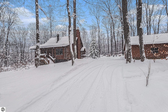 view of snowy yard