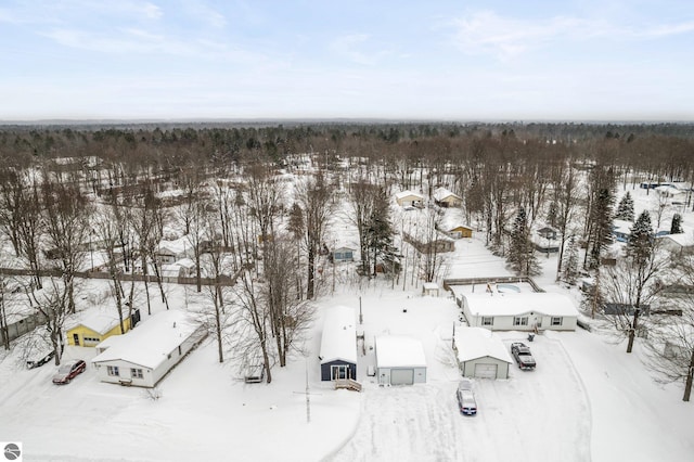 view of snowy aerial view