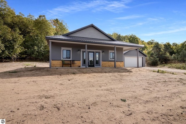 view of front of property with covered porch