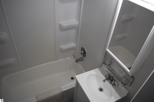 bathroom featuring vanity and bathtub / shower combination