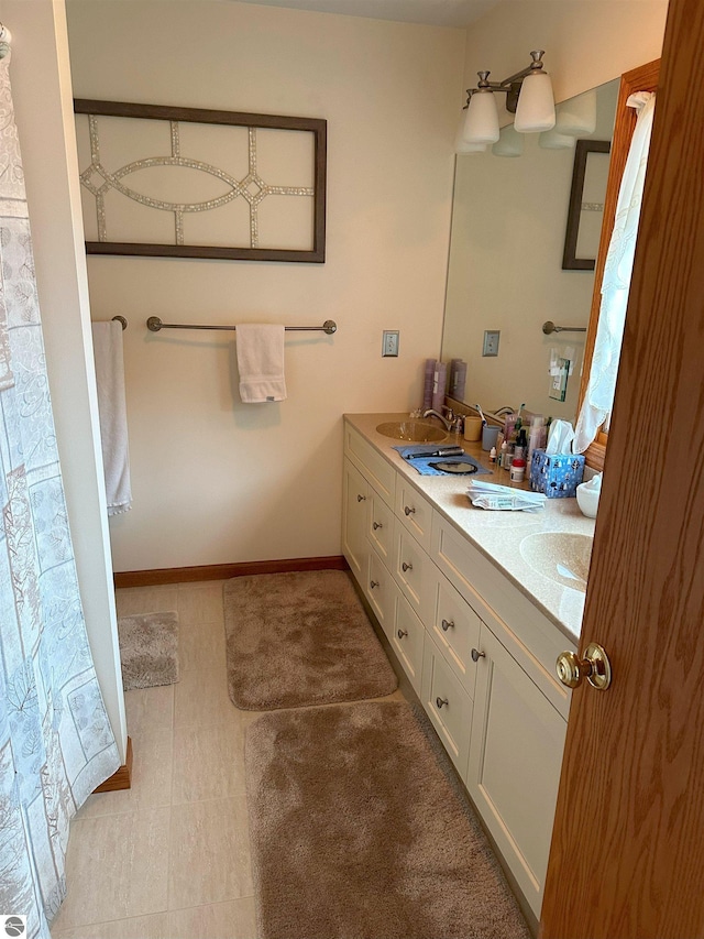 bathroom with vanity