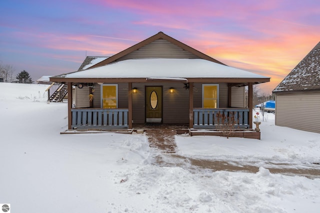 bungalow-style house with a porch