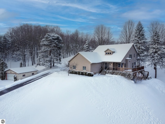 view of front of home featuring covered porch