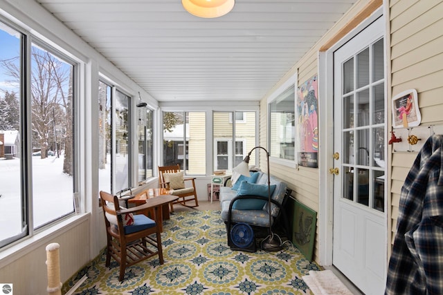 sunroom featuring a wealth of natural light