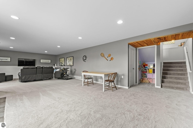 view of carpeted living room