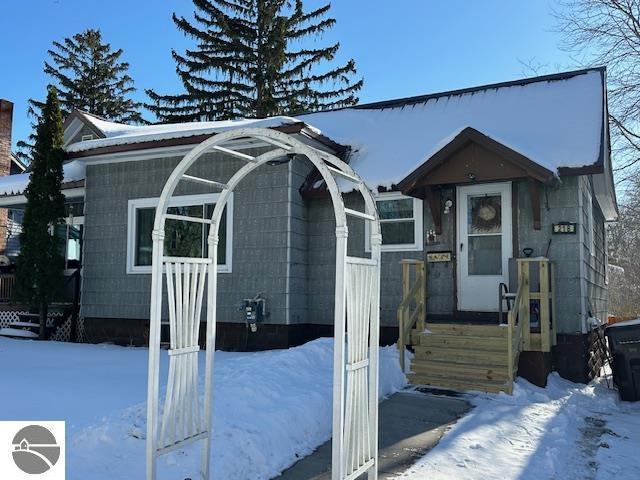 view of snow covered structure