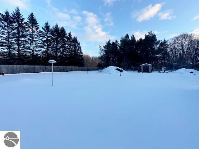 view of snowy yard