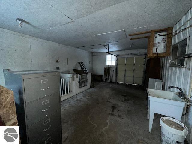 garage with sink