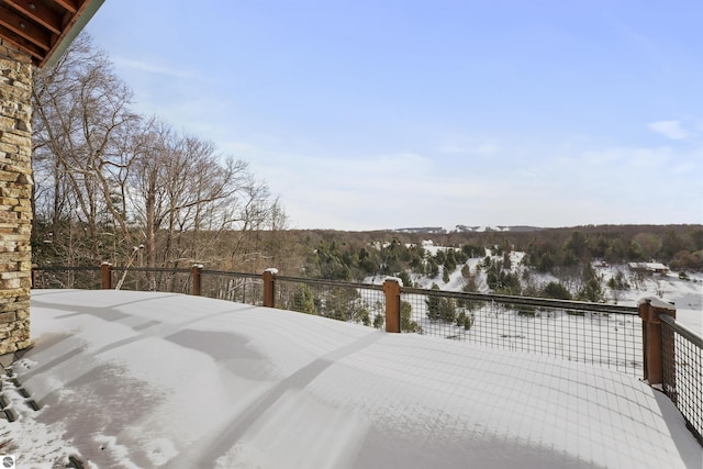 view of snowy yard