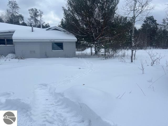 view of snowy exterior