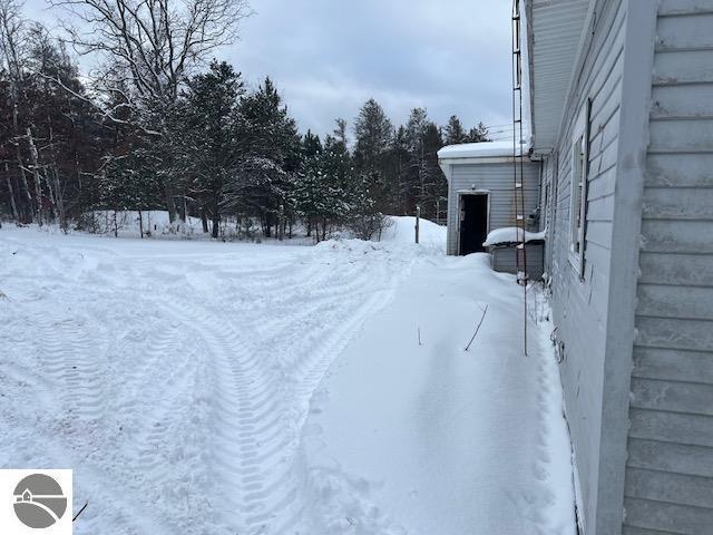 view of snowy yard