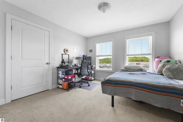 view of carpeted bedroom