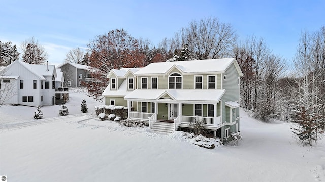 view of front of house featuring covered porch