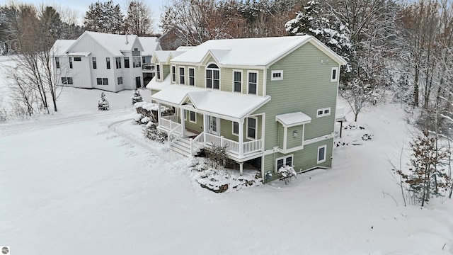 exterior space with a porch