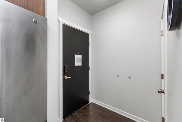 interior space featuring dark hardwood / wood-style floors