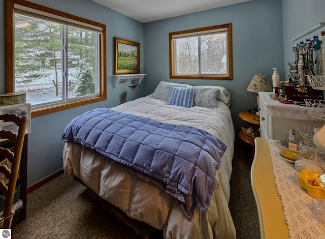 view of carpeted bedroom