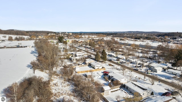 view of snowy aerial view