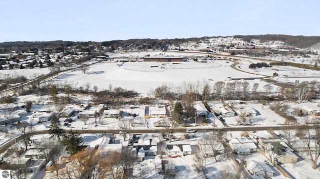 view of snowy aerial view