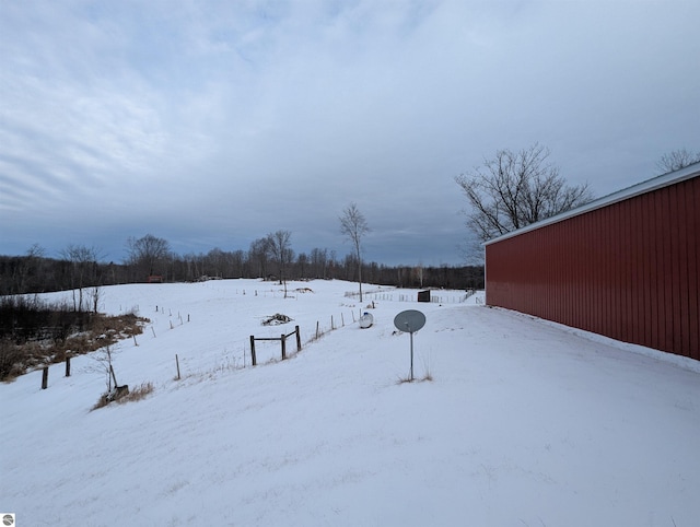 view of snowy yard