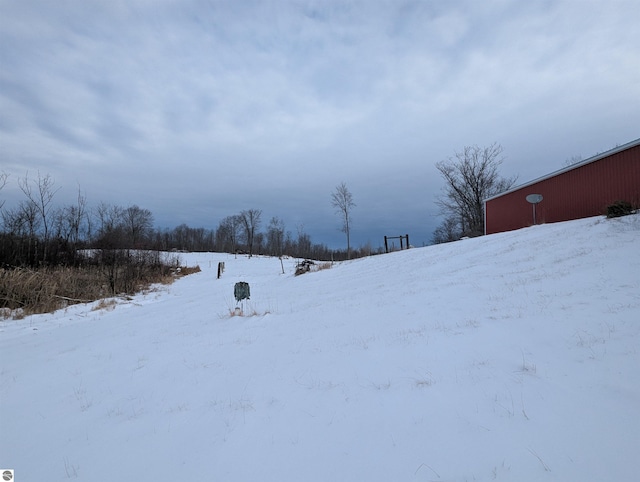 view of snowy yard