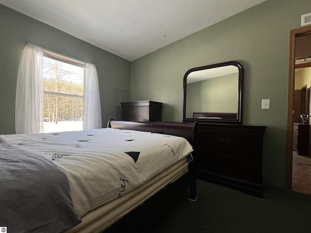 bedroom with vaulted ceiling