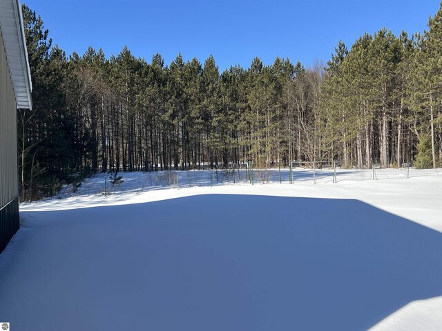 view of snowy yard