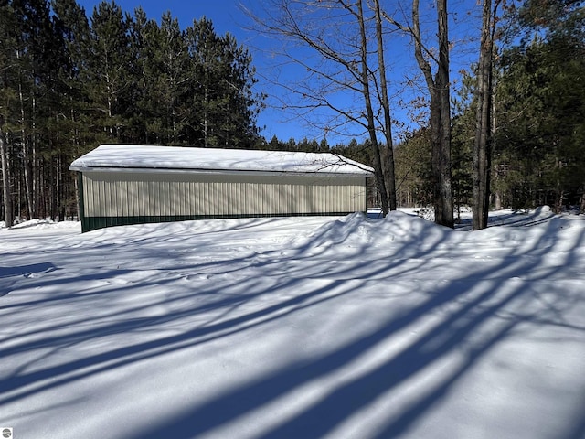 view of snowy yard