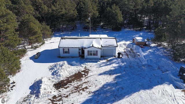 view of snowy aerial view