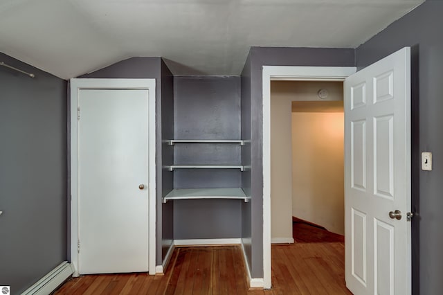 closet with baseboard heating