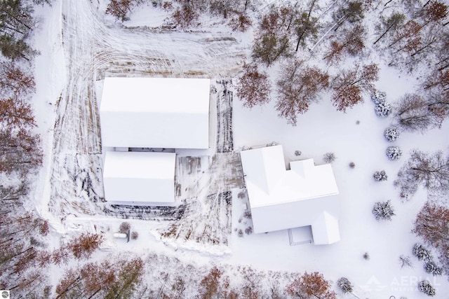 view of snowy aerial view