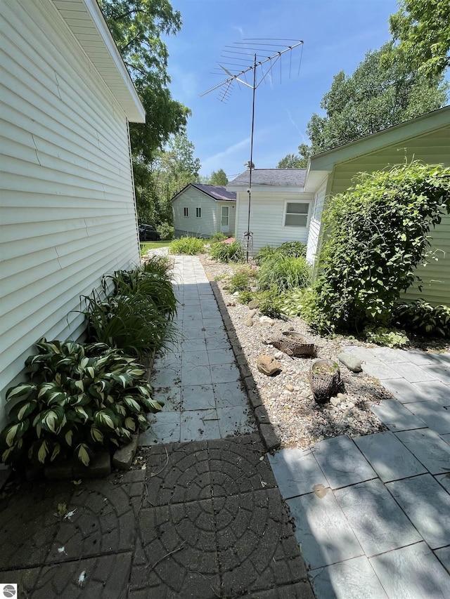 view of home's exterior with a patio area