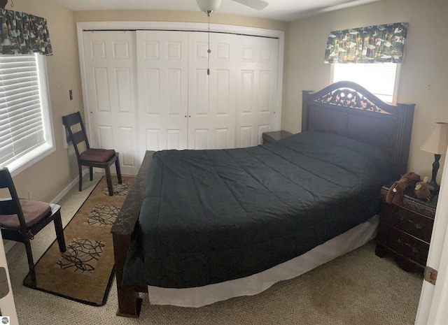 bedroom featuring a closet