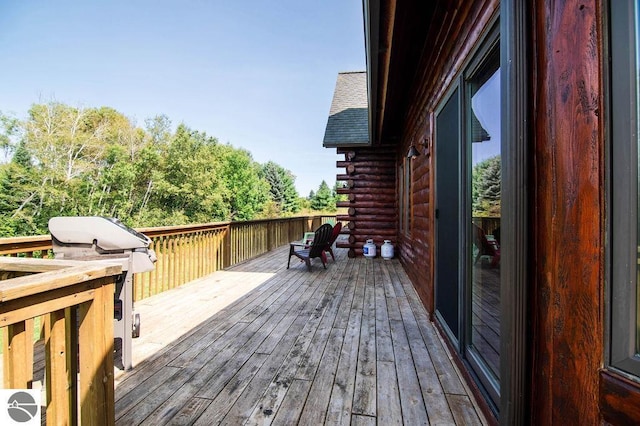 view of wooden deck