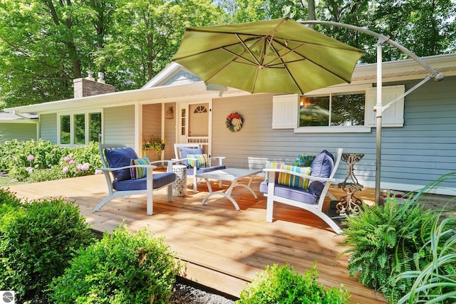 view of wooden deck