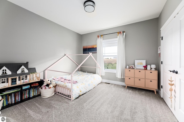 bedroom with carpet floors