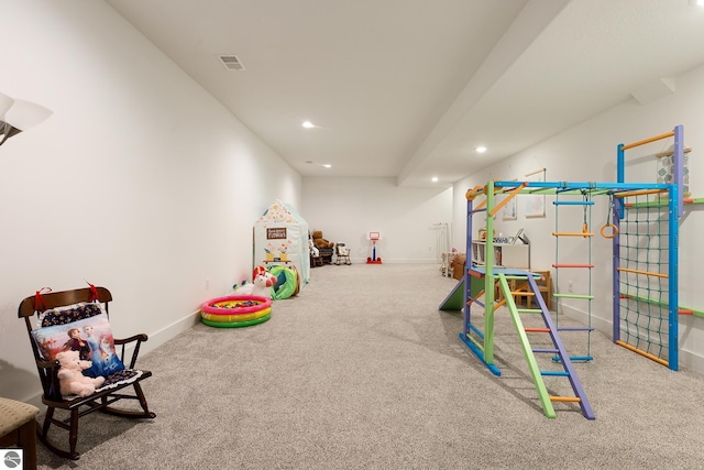 playroom featuring carpet