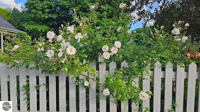 view of gate featuring fence