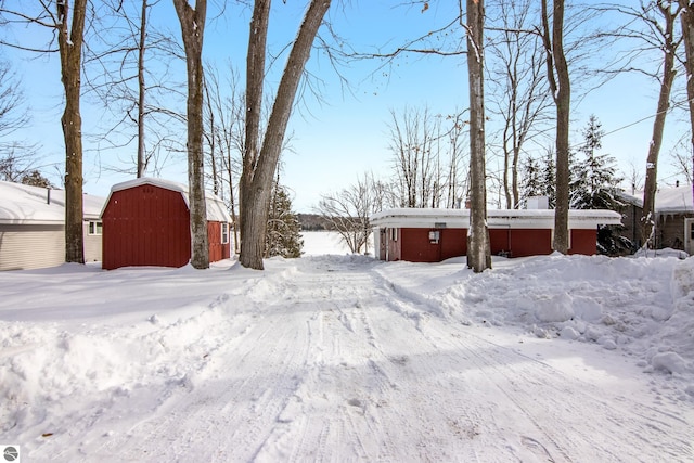 view of snowy yard