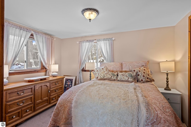 view of carpeted bedroom