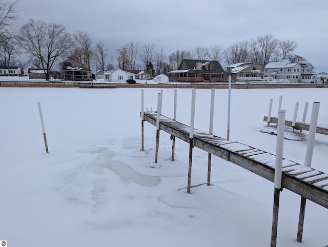 view of dock area