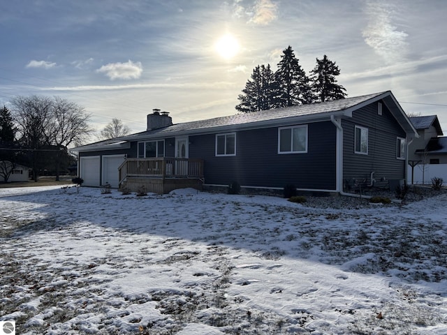 view of front of home with a garage