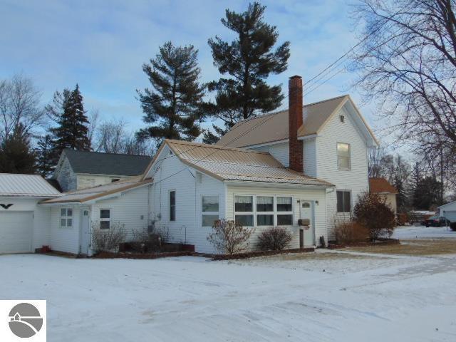 exterior space with a garage