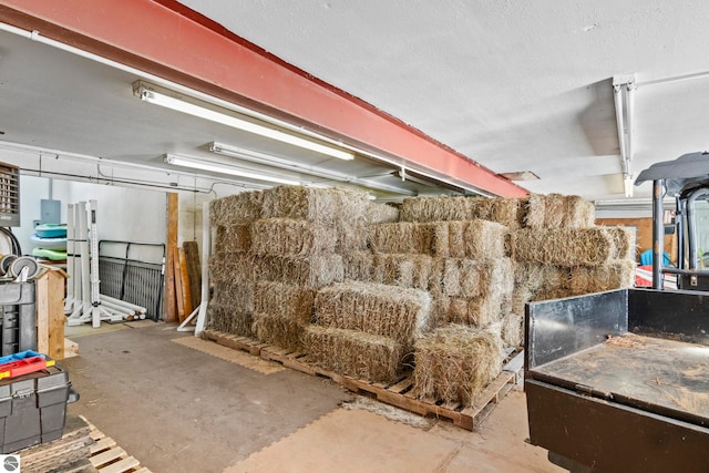 interior space featuring a textured ceiling