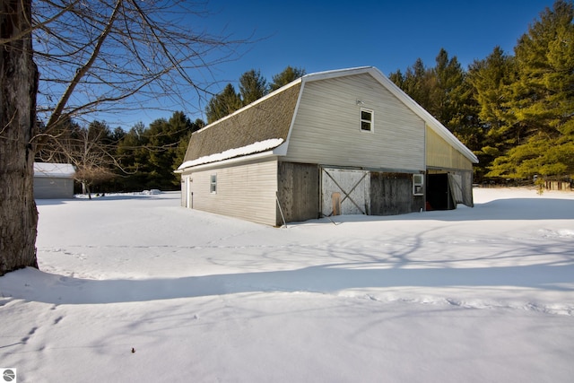 exterior space with an outdoor structure