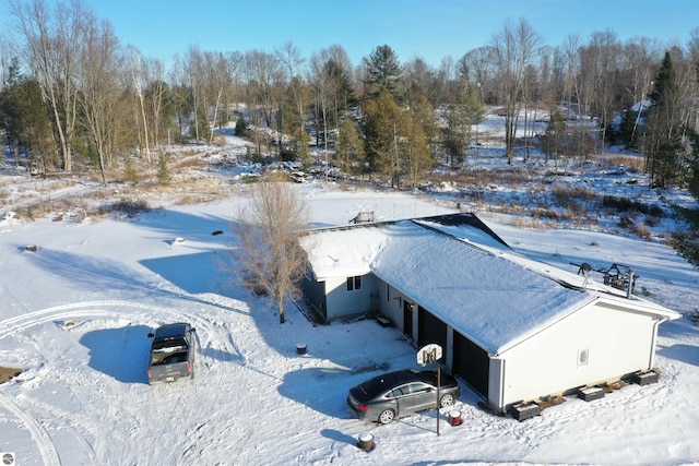 view of snowy aerial view