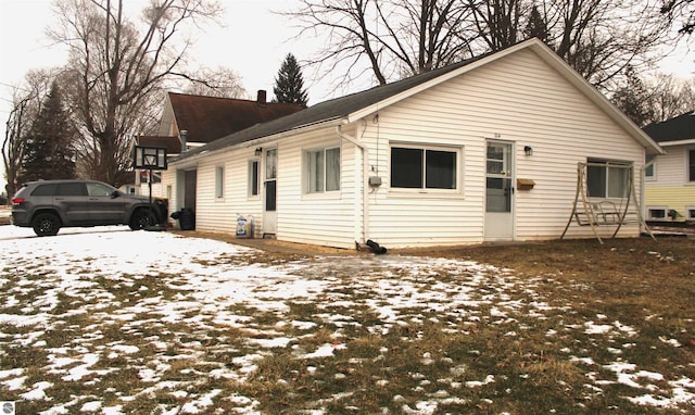 view of snowy exterior