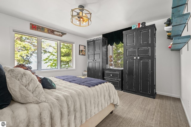 view of carpeted bedroom