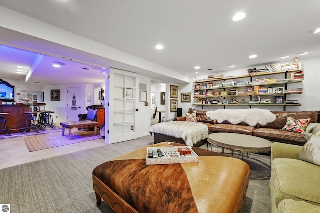 view of carpeted living room